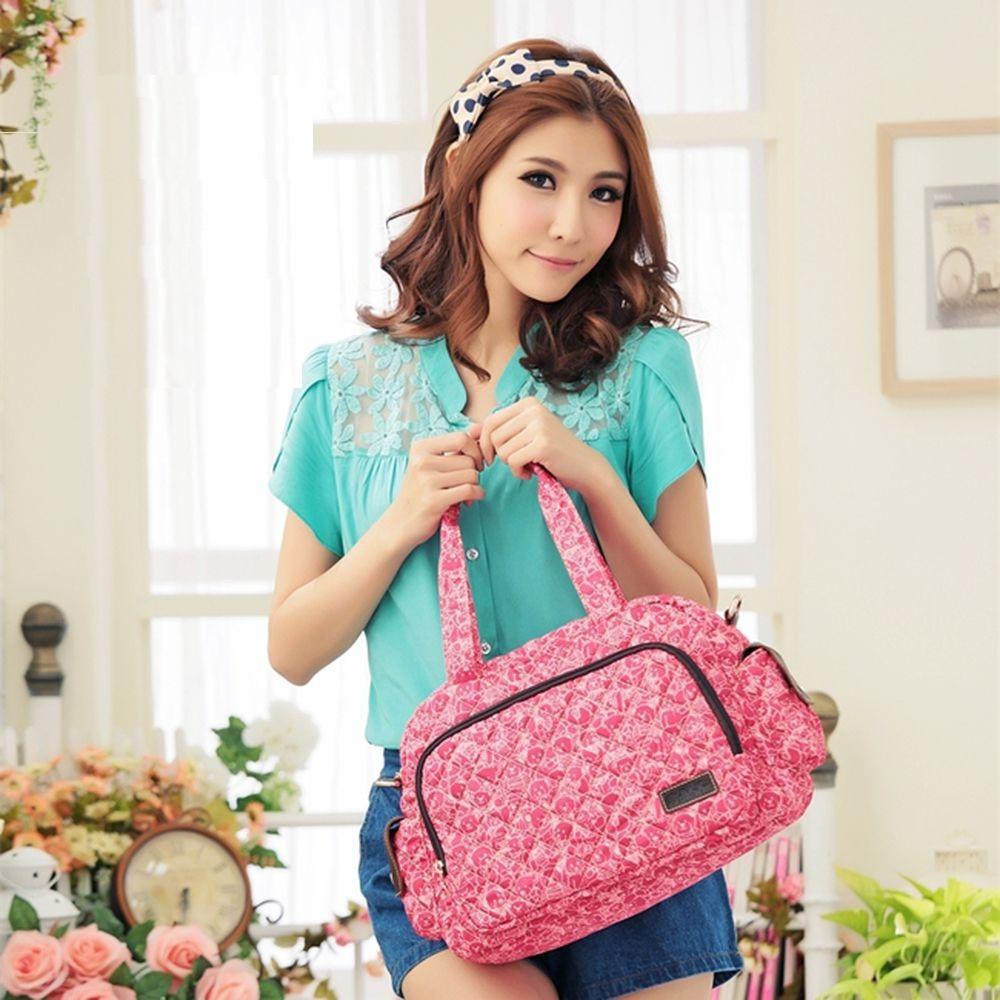 Túi xách đeo chéo thời trang đan chéo gấu hồng - DD164L3007