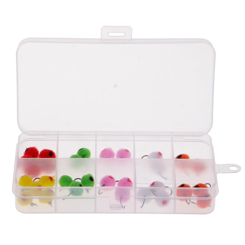 36pcs Salmon Egg Flies, Fly Fishing Flies for Steelhead/Trout/Salmon