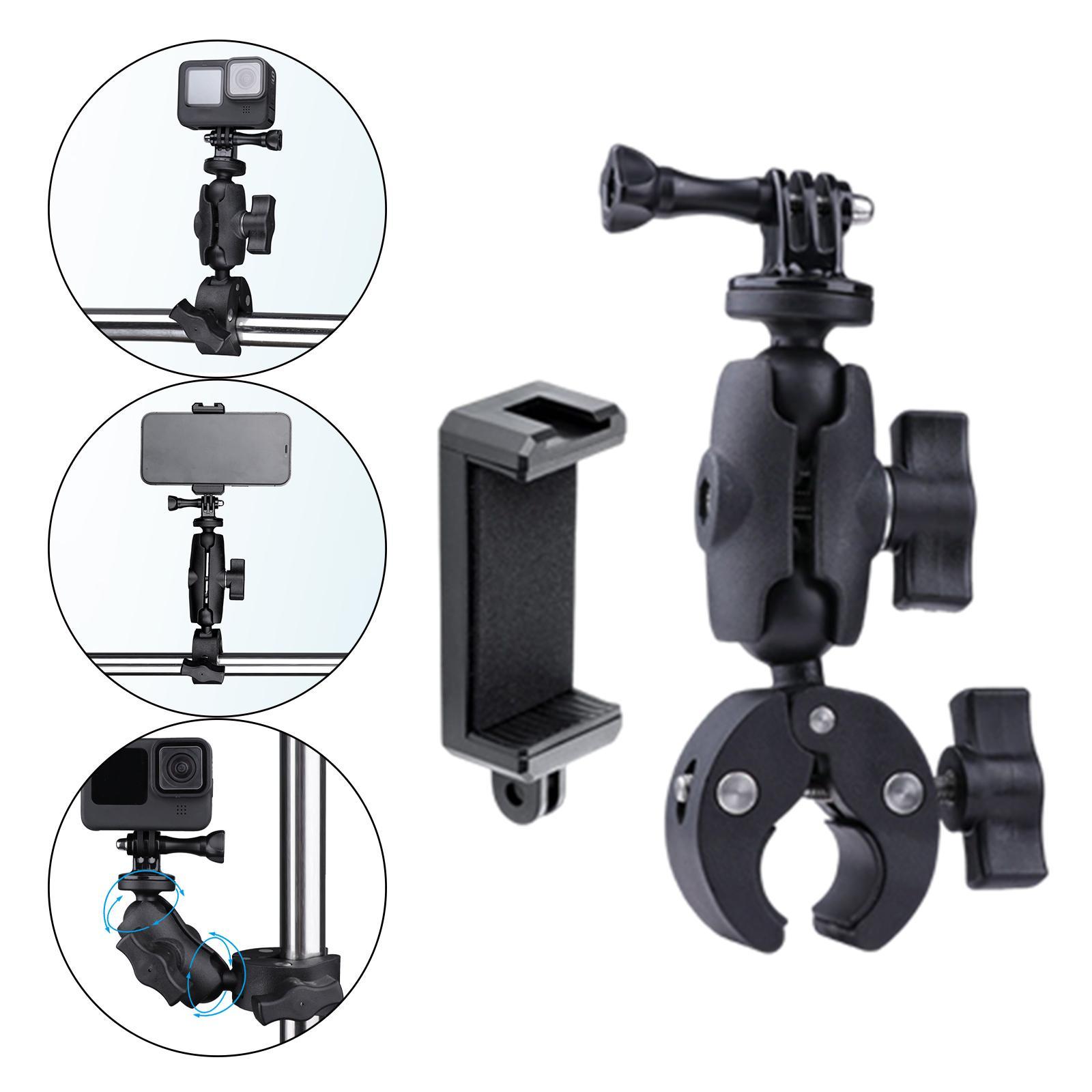 Motorcycle Handlebar Camera Mount 1/4 360 Degree Rotary