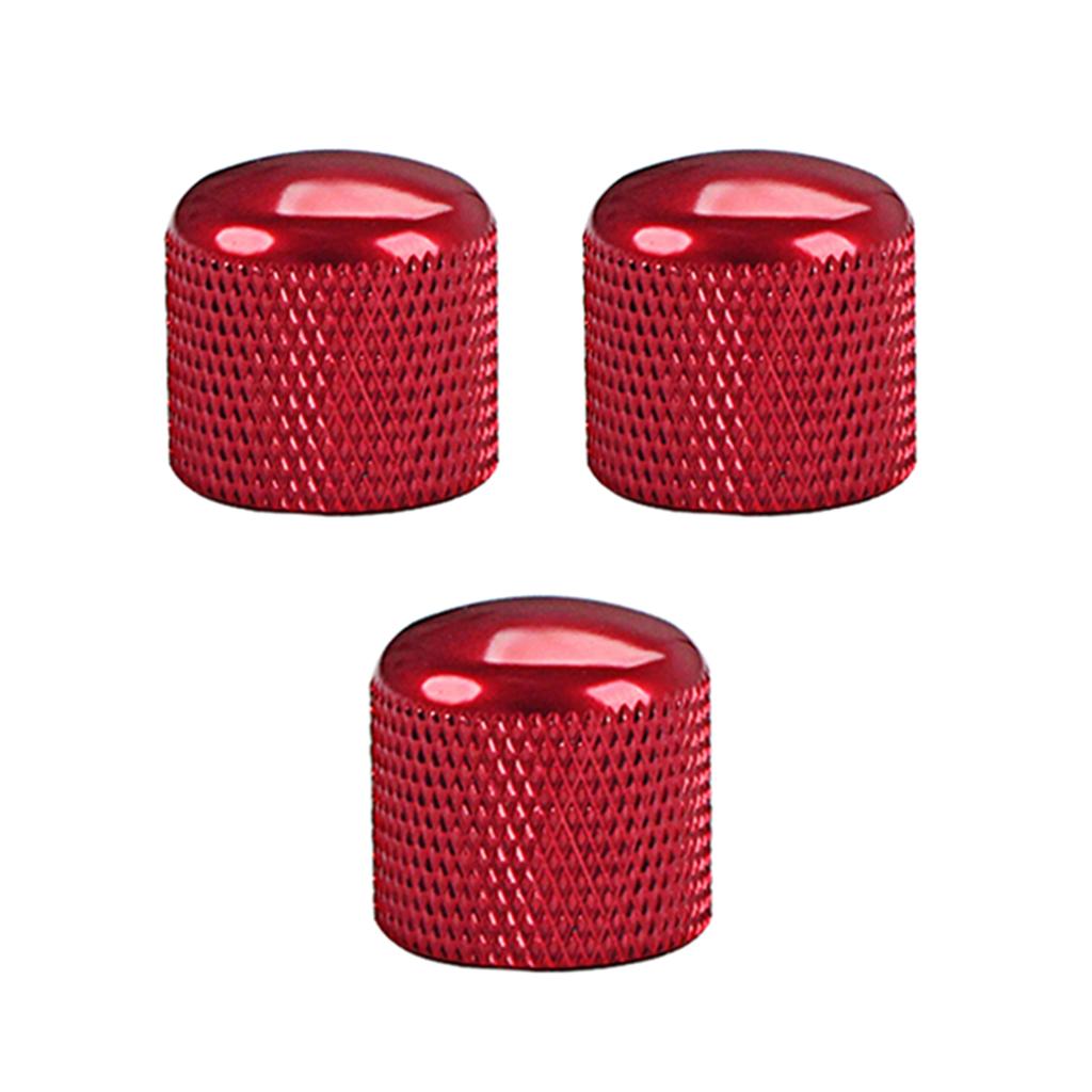 Sunnimix 3 Chiếc Guitar Điện Và Bass Âm Tập Điều Khiển Điện Tử Núm Nắp Đỏ