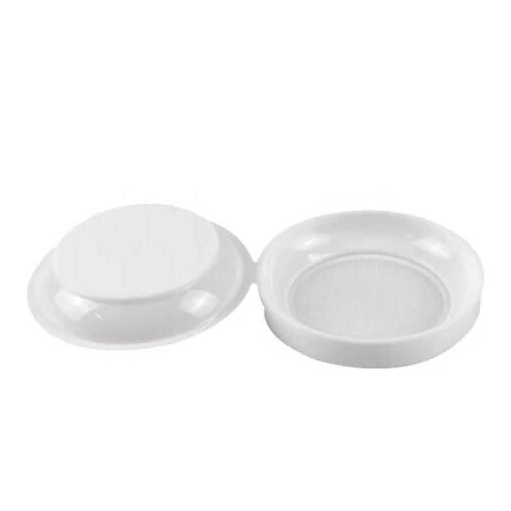 Plastic Travel Makeup Face Powder Case Round Cosmetic Blush Container Holder Box