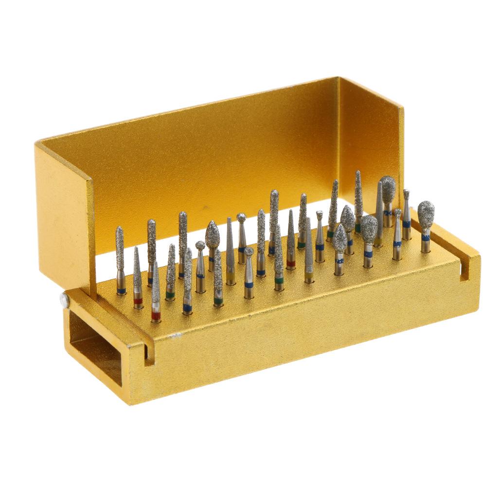 Holder Block Case Stand Box With 30pcs 1.6mm FG Diamond Drills