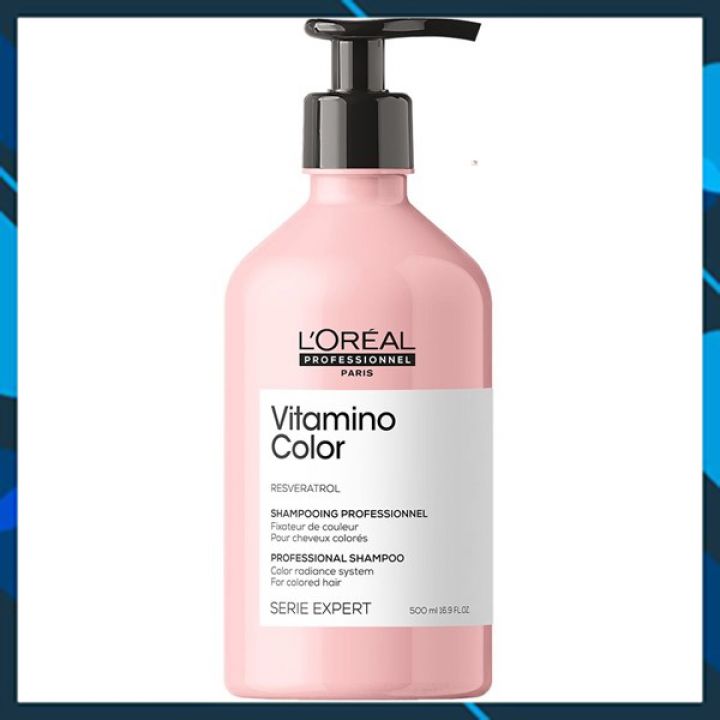 Dầu gội chăm sóc tóc nhuộm L'oreal Serie Expert A-OX Vitamino color radiance shampoo 500ml