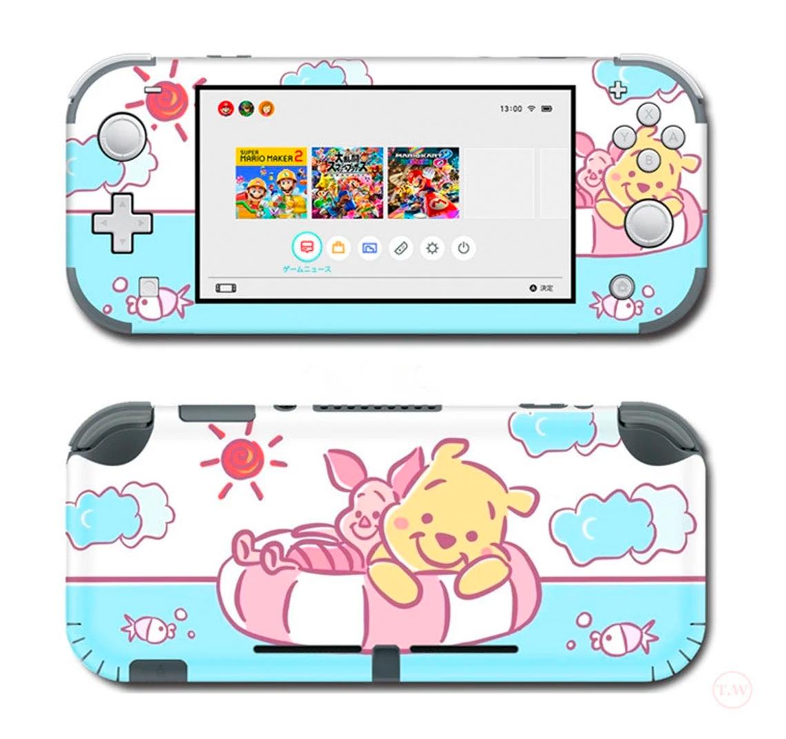 Skin decal dán Nintendo Switch Lite mẫu gấu Pooh (dễ dán, đã cắt sẵn)