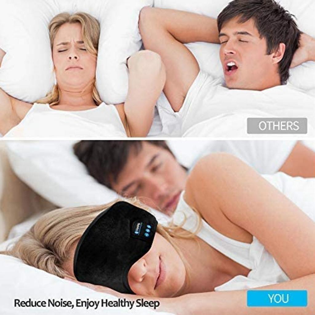 2X Upgraded Sleep Headphones Handsfree Stereo black