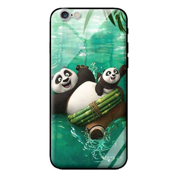 Ốp lưng kính cường lực cho iPhone 6S PANDA Bơi - Hàng chính hãng