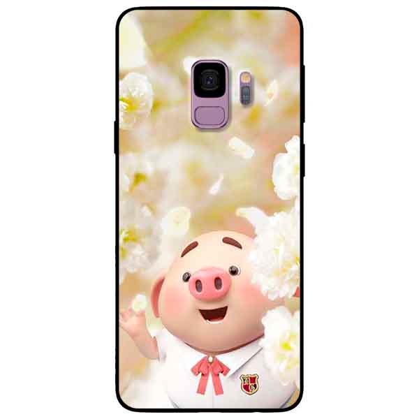 Ốp lưng in cho Samsung S9 Mẫu Heo Áo Trắng
