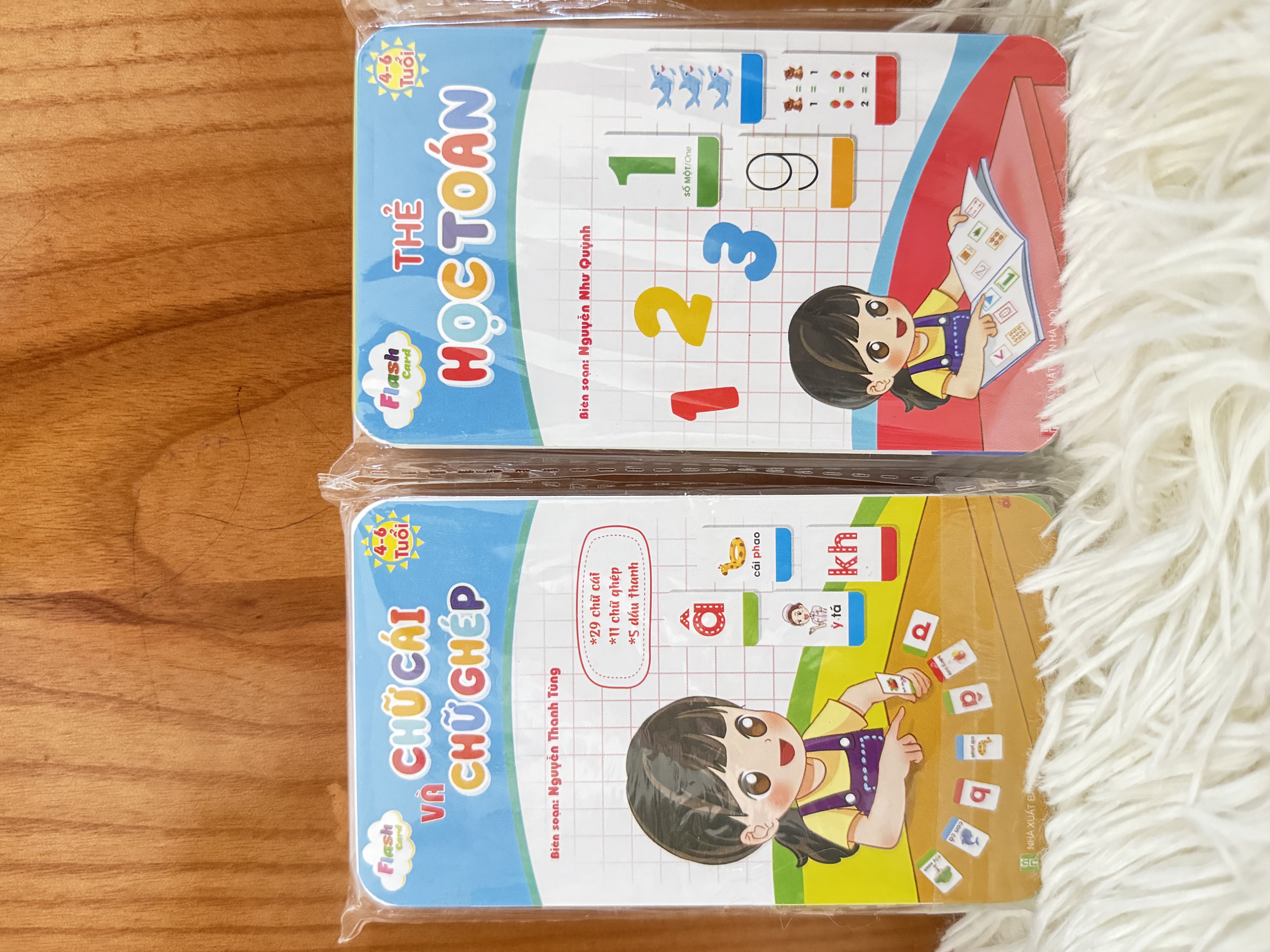 Combo 2 bộ thẻ Chữ cái và chữ ghép, Thẻ học toán dành cho bé 4-6 tuổi