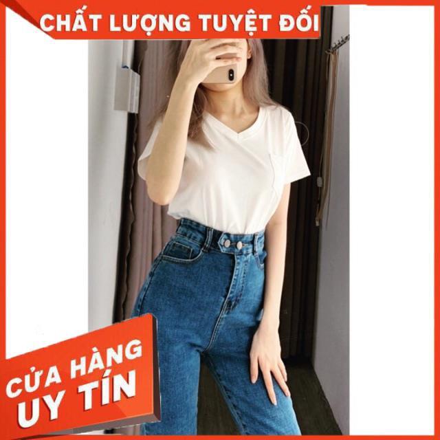 QUẦN JEANS ÔM LƯNG SIÊU CAO CO GIÃN - hình thật chính chủ