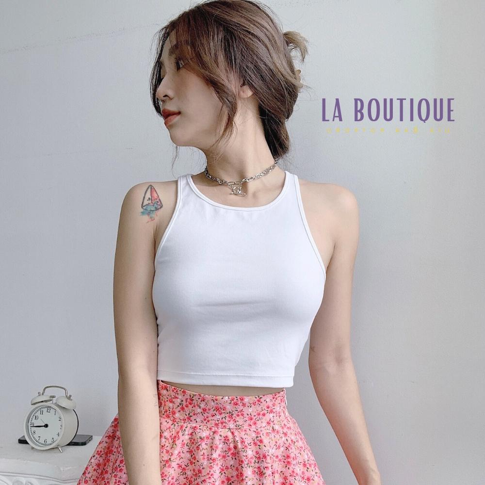 Áo croptop 3 lỗ nữ sát nách ôm body thun borip 4 chiều mới La Boutique