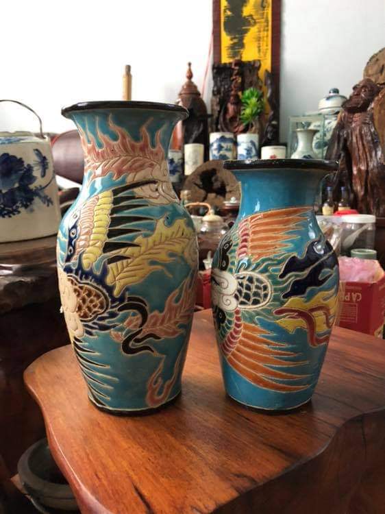 Bình cổ Biên Hòa Long Phụng bán cặp