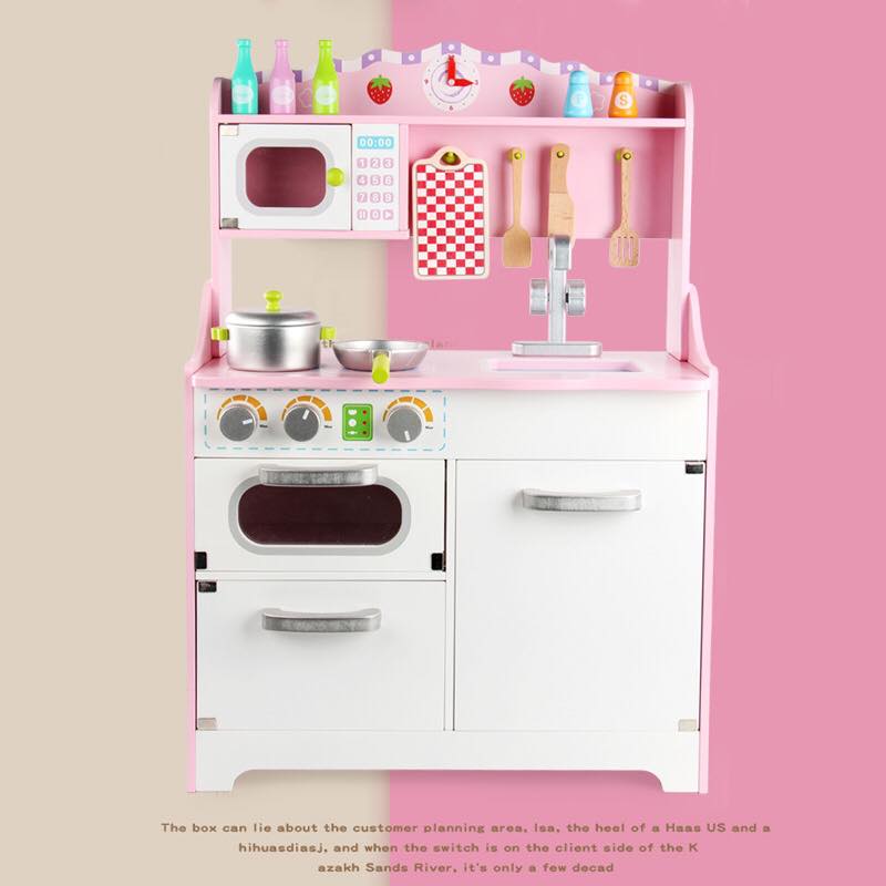 Bếp Pink Priness Kitchen gỗ cho bé