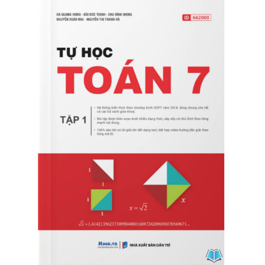 Sách - Tự Học Toán 7 - Tập 1 + 2 (Moon) Tái Bản 2025