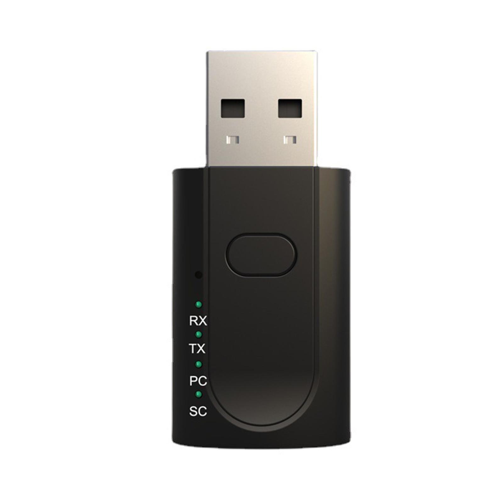 USB Bluetooth 5.1 Receiver 3.5mm AUX for Headphones PC