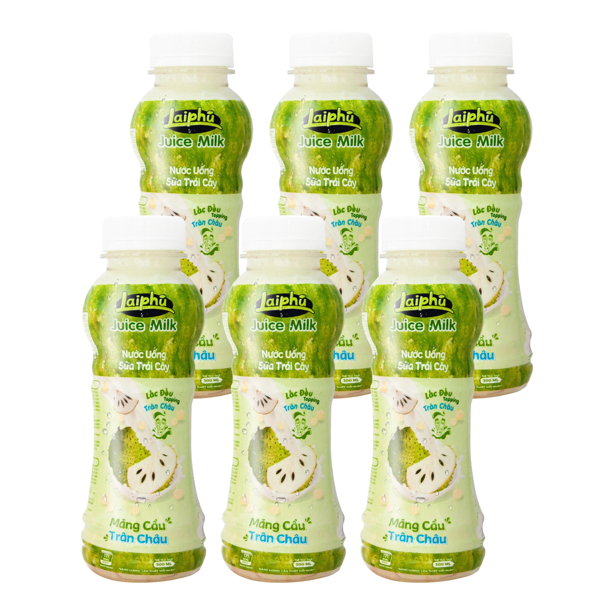 Sữa Trái Cây Mãng Cầu Trân Châu Lai Phú Chai 300ml - Thùng 24 Chai