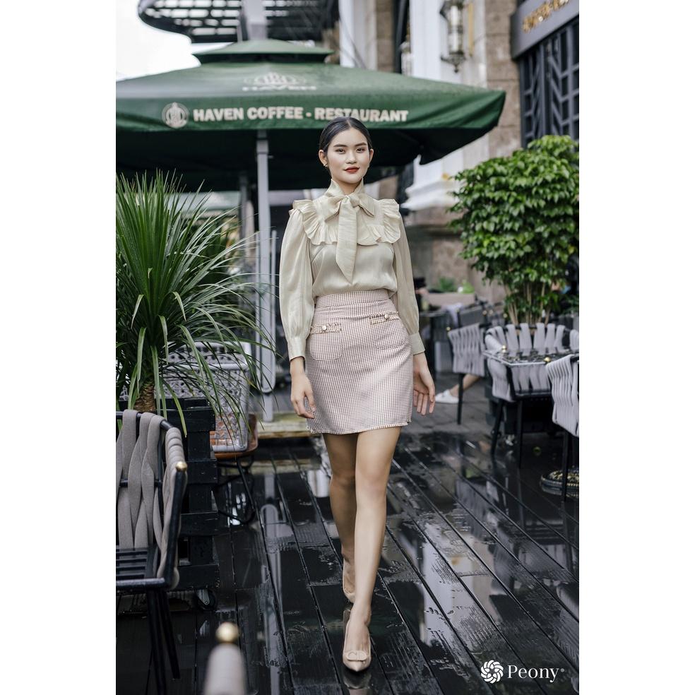 Chân váy tweed dáng A công sở đẹp, túi 2 bên nữ tính, tôn dáng Peony - JENA SKIRT