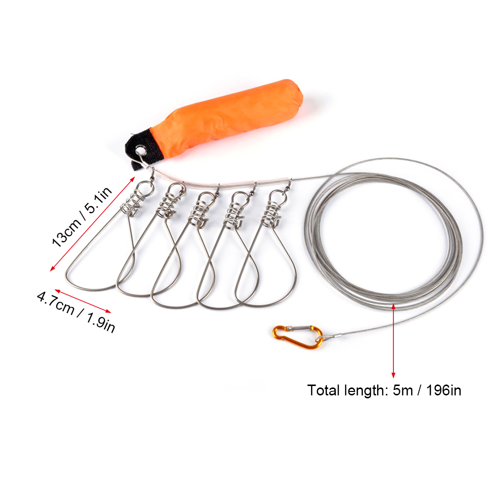 Khóa Câu Cá Bằng Thép Không Gỉ 5m 5 Trong 1 Tiện Dụng