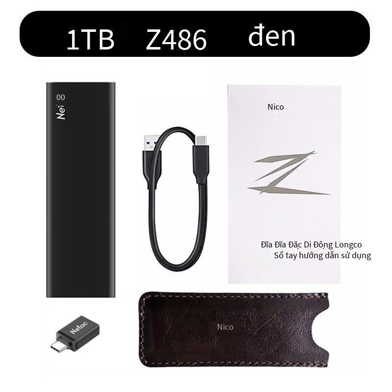 SSD di động Netac đặc biệt Zslim/Z486 256G 512G 1T 2T PSSD kim loại máy tính Type-C