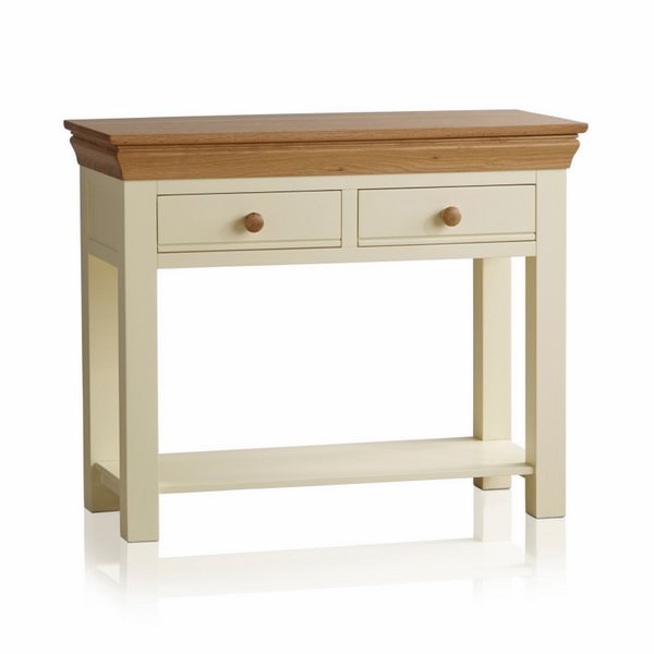 Bàn console 2 ngăn kéo Country Cottage gỗ sồi