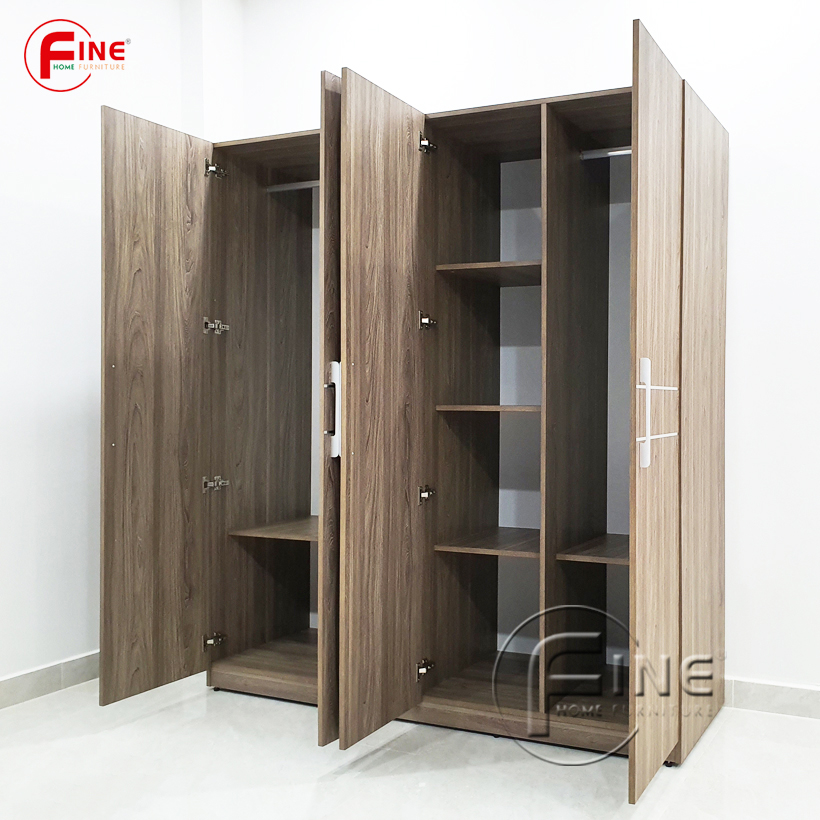 Tủ Quần Áo Gia Đình Cao Cấp FINE FT222F (180cm x 200cm) Kiểu dáng tủ hiện đại sang trọng