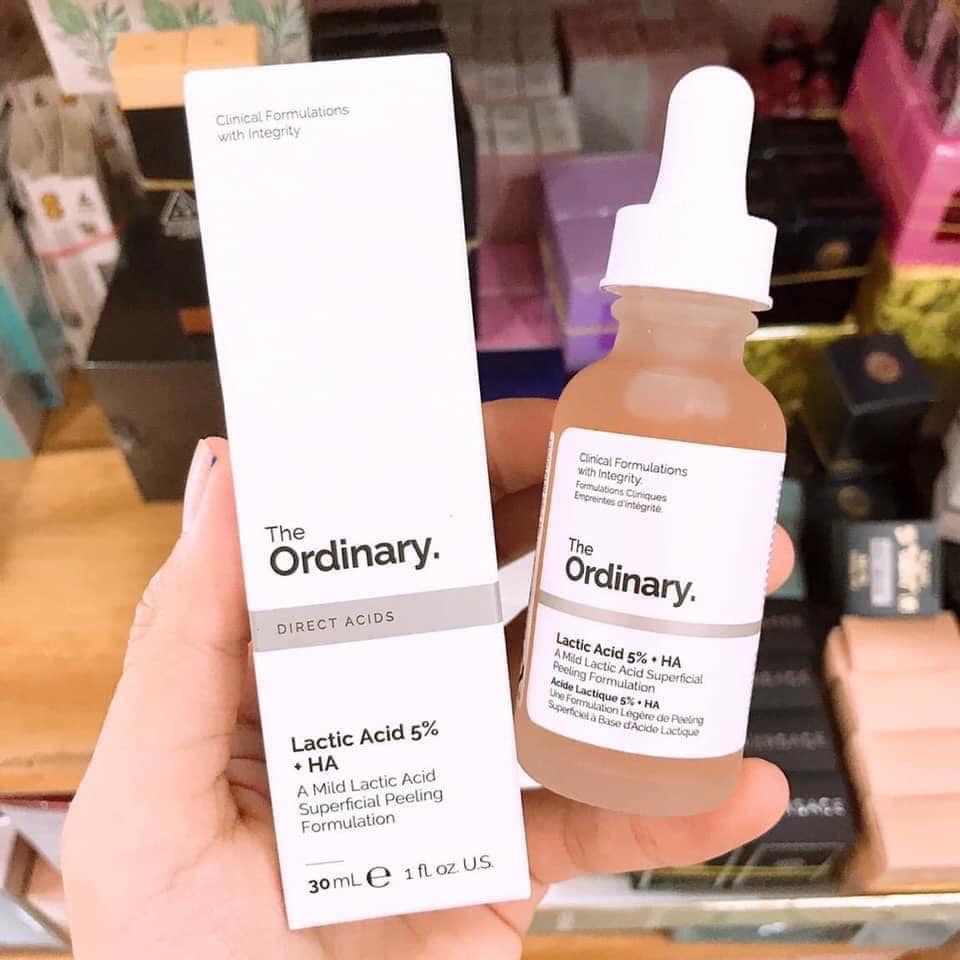 Serum tẩy da chết hóa học The Ordinary Lactic Acid 5%+ HA(Tặng hộp phấn mắt lameila màu ngẫu nhiên)