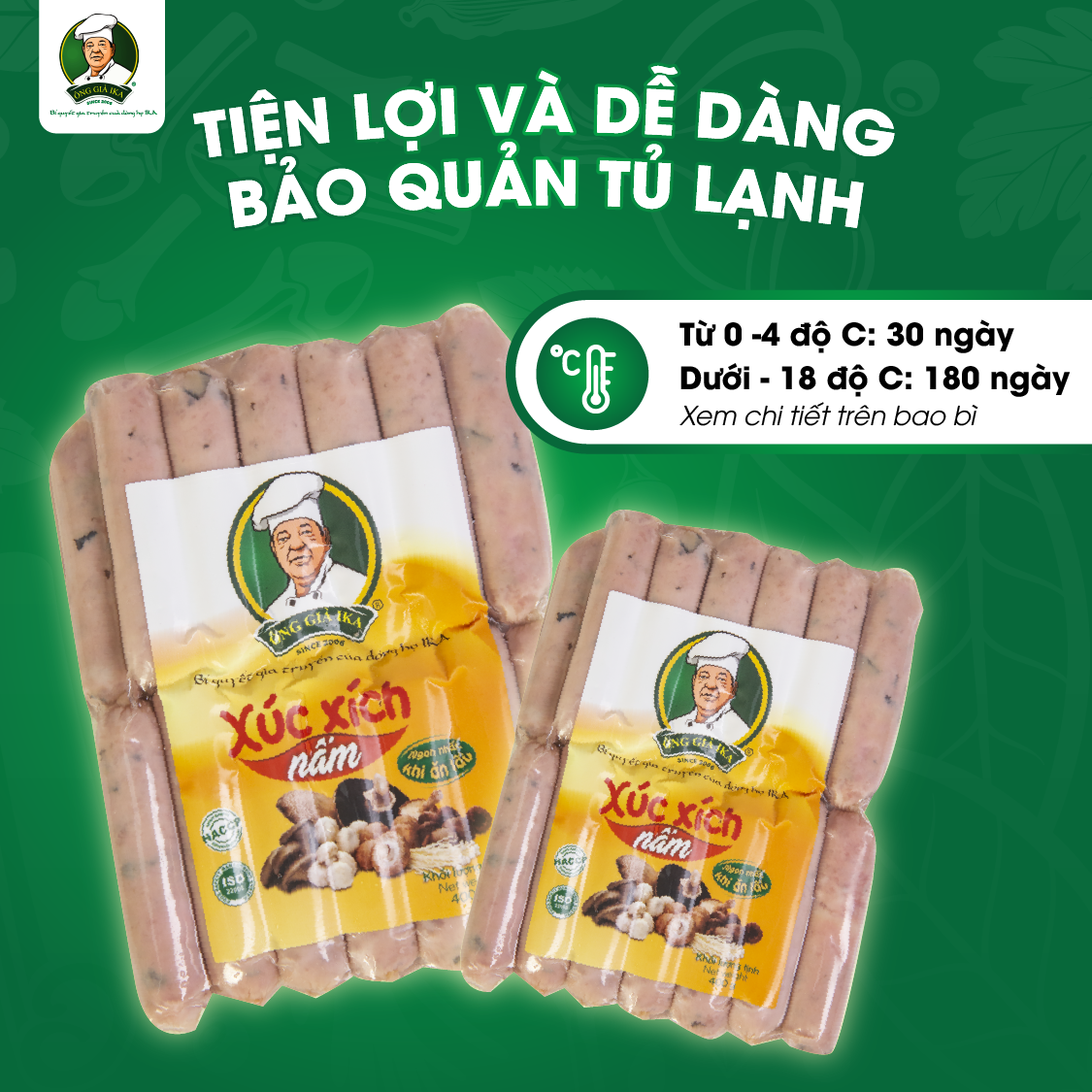 [Chỉ Giao Hà Nội] Xúc xích Nấm 400g