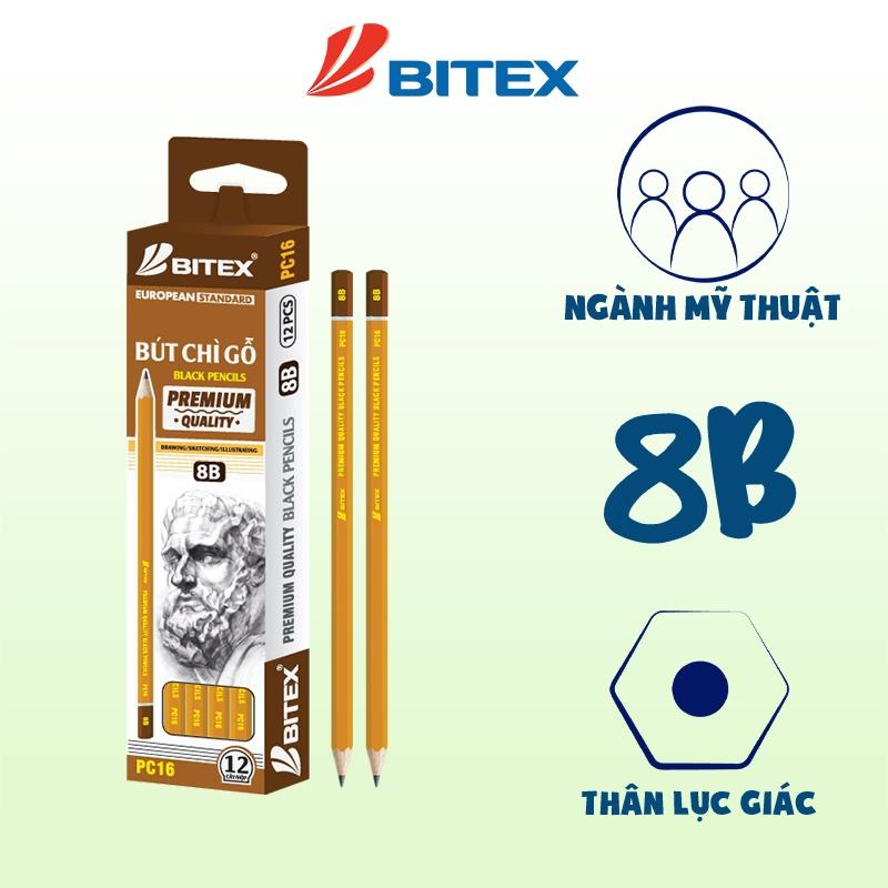 Bút chì Bitex mỹ thuật chuyên dụng 2B / 4B / 6B / 8B