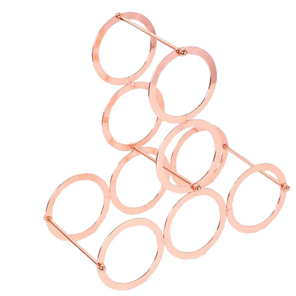 Nordic Style Red Wine Rack Bottle &amp; Glass Holder Cork Storage Holder Rack -A