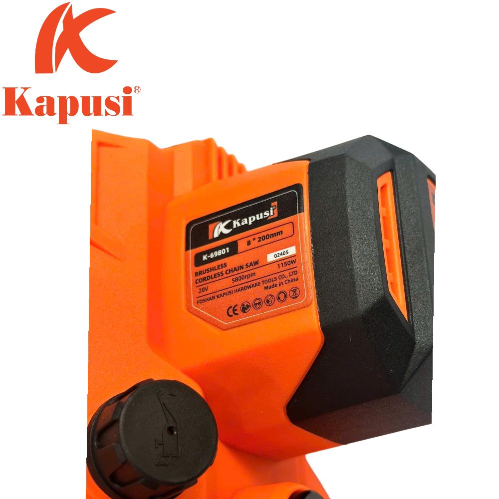 MÁY CƯA XÍCH DÙNG PIN 21V KAPUSI LƯỠI 8" - CẮT MỌI LOẠI GỖ, NHẸ NHÀNG – LINH HOẠT – MẠNH MẼ