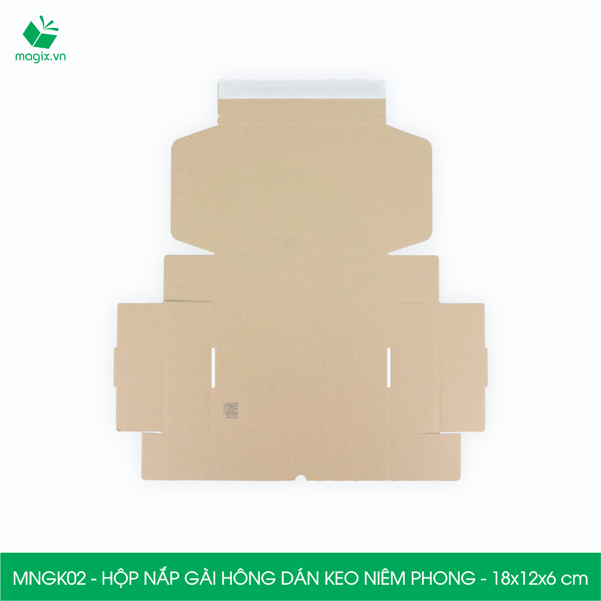 MNGK02 - 18x12x6cm - COMBO 40 HỘP CARTON NẮP GÀI HÔNG CÓ KEO NIÊM PHONG - THÙNG HỘP CARTON ĐÓNG HÀNG