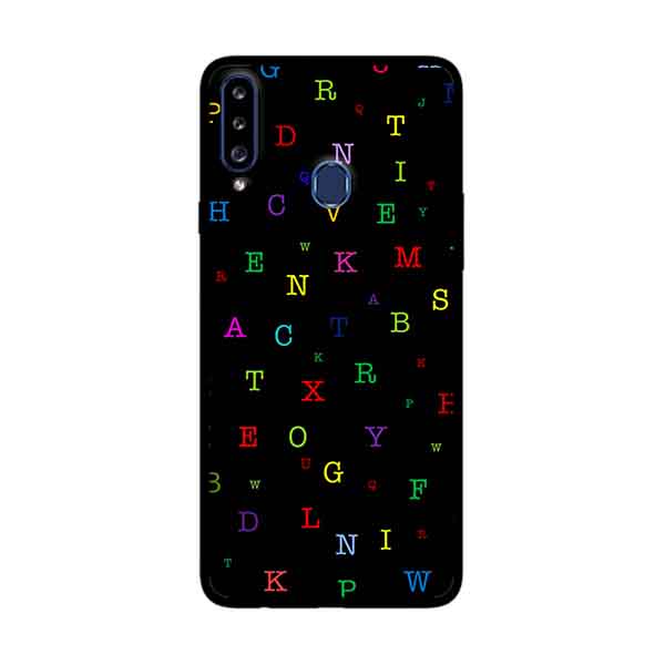 Ốp Lưng Dành Cho Samsung Galaxy A20s mẫu Bảng Chữ Cái Đa Màu - Hàng Chính Hãng