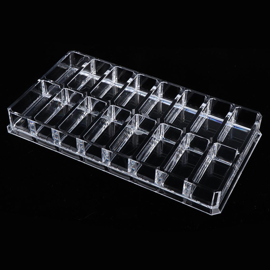 2pcs Makeup Organizer Compact Powder Display Holder Acrylic Storage Case