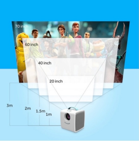 Máy chiếu mini Q2 LCD PROJECTOR hỗ trợ giảng dạy giải trí độ phân giải 1080P