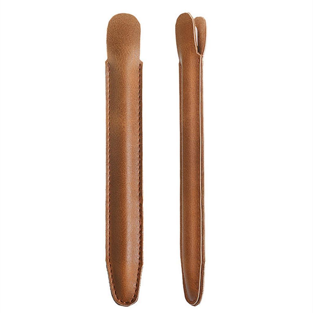 For  Pro  Pencil Holder Pocket Leather Case Sleeve Pouch Case Brown