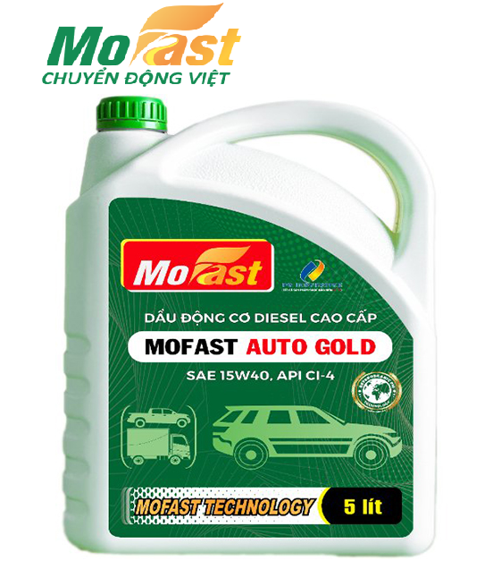 DẦU NHỜN CHO ĐÔNG CƠ DIESEL Ô TÔ MOFAST AUTO GOLD SAE 15W-40 và API CI-4