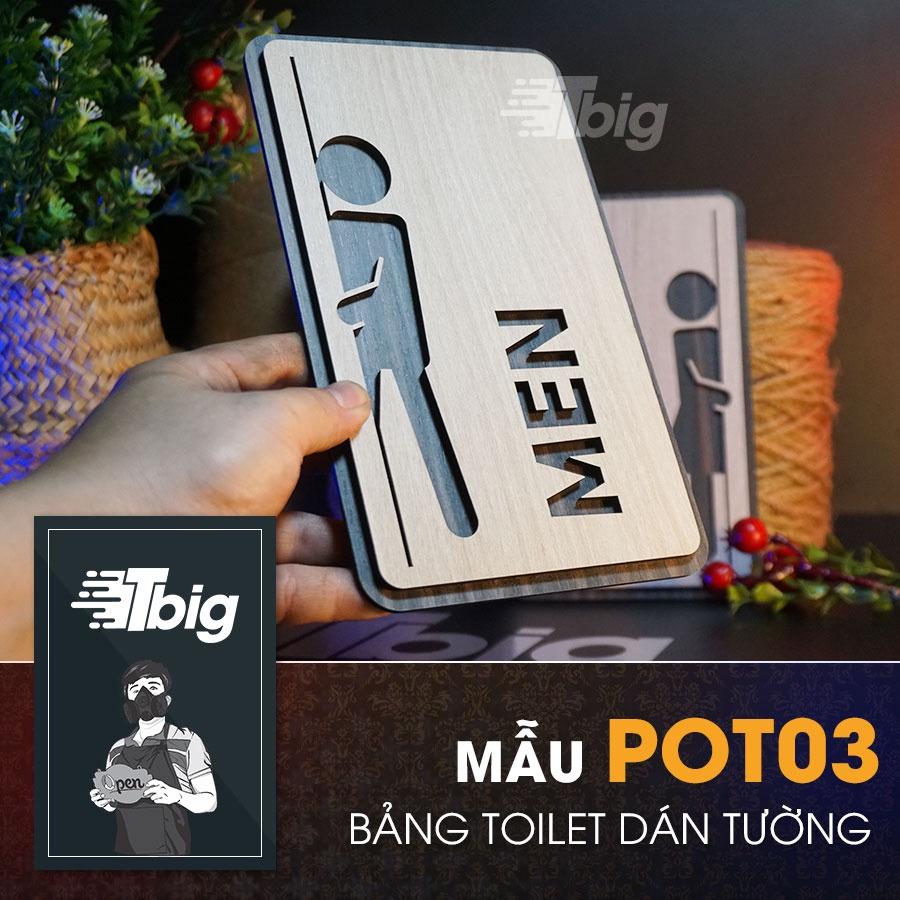 Biển toilet gỗ dán cửa nhà vệ sinh - mẫu thiết kế đẹp, sang trọng