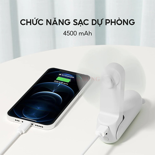 Quạt mini tích điện cầm tay Jisulife 3 in 1 Handheld Fan Life8 Plus F8X 4500mAh - Hàng chính hãng