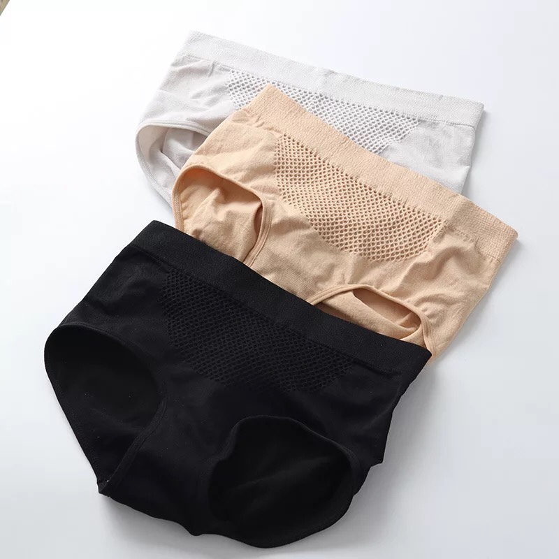 Set 4 Quần Lót Nữ Kháng Khuẩn Nâng Mông Túi Zip QL01