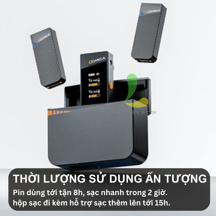 Micro thu âm không dây Comica Vimo C1/C2/C3 - Micro cài áo cổng 3.5mm cho điện thoại & máy ảnh - Hàng chính hãng