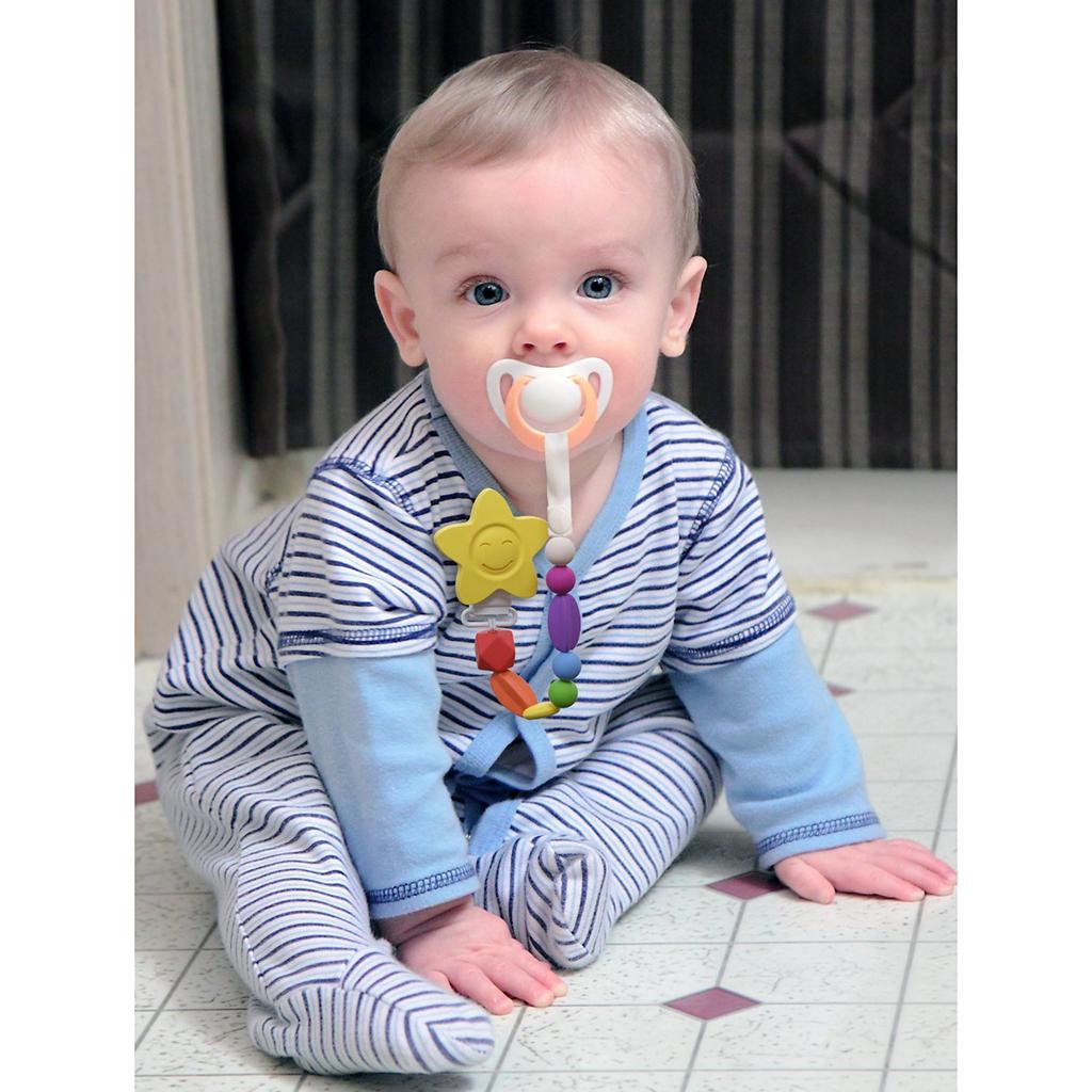 Cute Baby Hand Made Pacifier Clip Chain Food Grade Silicone