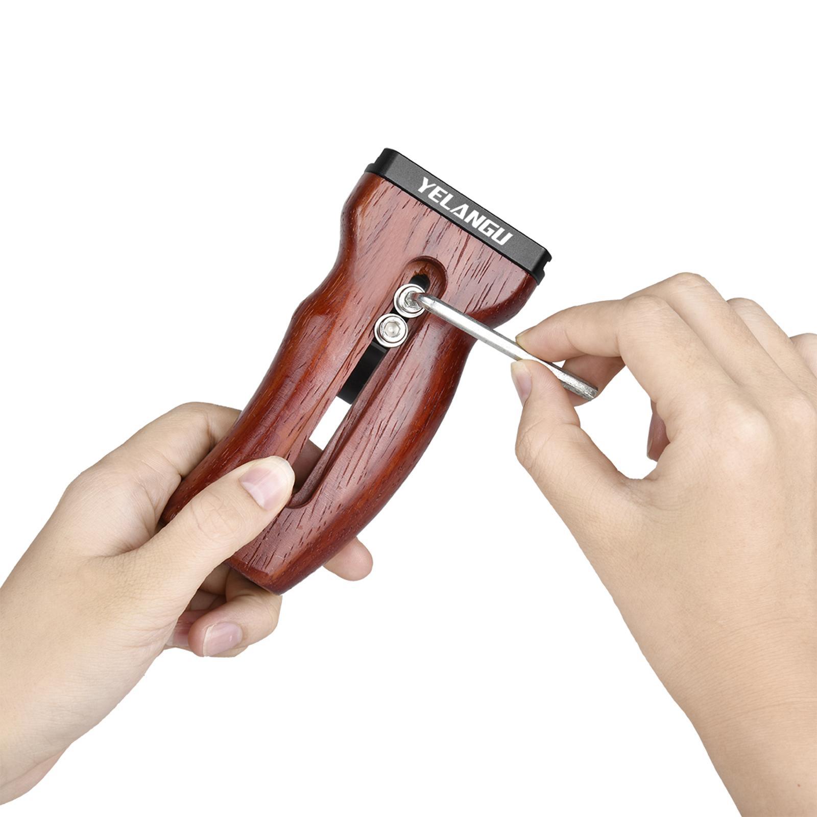 Side Wooden Handle Grip Ergonomic for Digital Camera Small Camera Cage