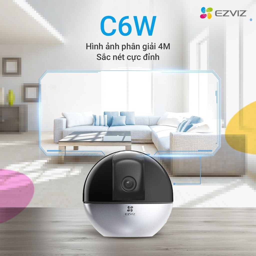 Camera IP - Camera Wifi EZVIZ C6W 4Mp ( Độ phân giải 2K ) - Đàm Thoại 2 Chiều - Theo Chuyển Động Thông Minh - Hàng chính hãng