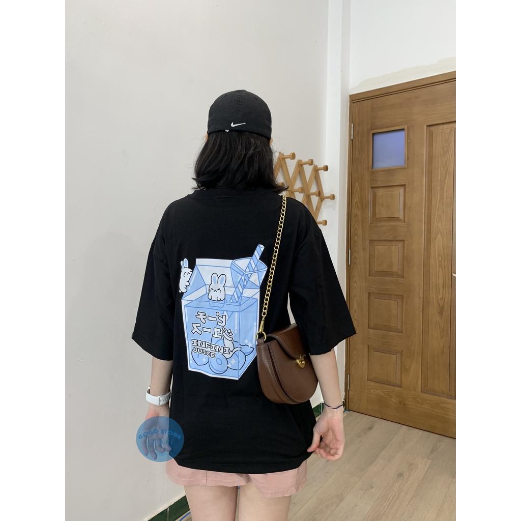 Mã Áo 04 thun đen unisex in hình trà sữa