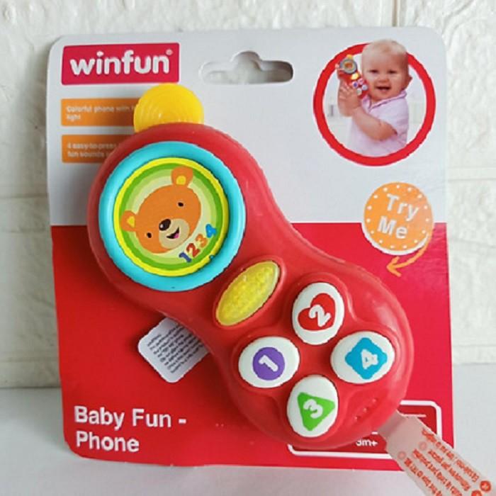 Đồ chơi Điện thoại phát nhạc vui nhộn học số cho bé gặm nướu Winfun 0638 BPA FREE
