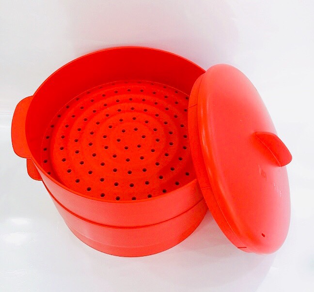 Xửng Hấp 2 Tầng Tupperware Steam It (Màu Đỏ)