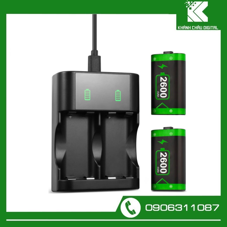 Bộ đế sạc & Cáp sạc nhanh USB-C gồm 2 pin 2600mAh  dành cho Bộ điều khiển Xbox Series X