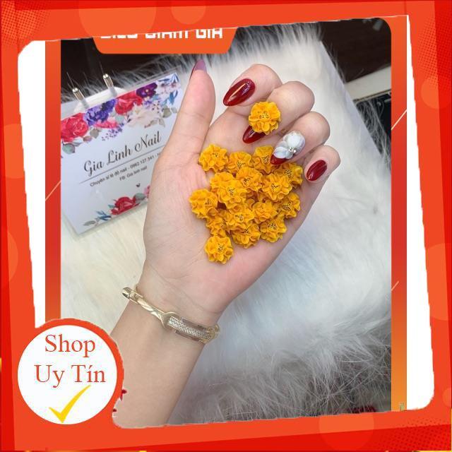 Hoa bột nail gắn móng tay | Hoa cẩm tú cầu