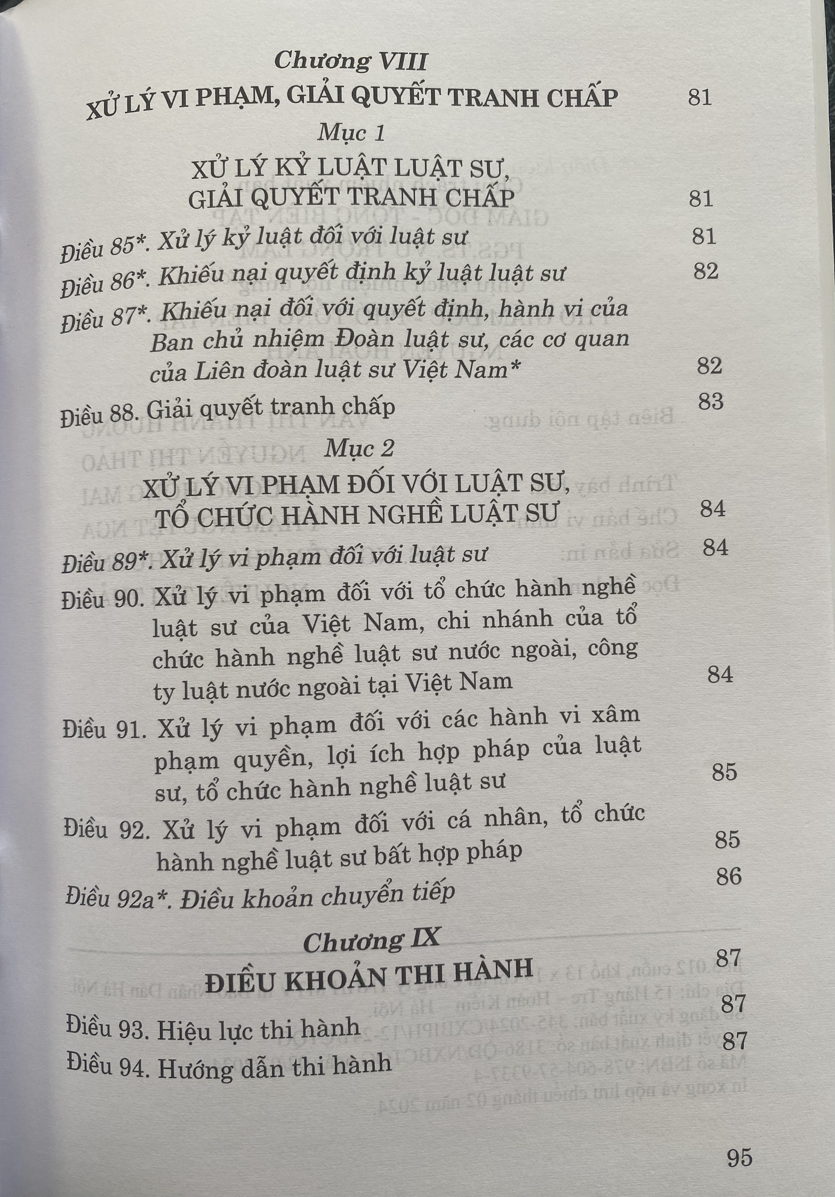 Luật Luật sư ( hiện hành) ( sửa đổi, bổ sung năm 2012,2015) 