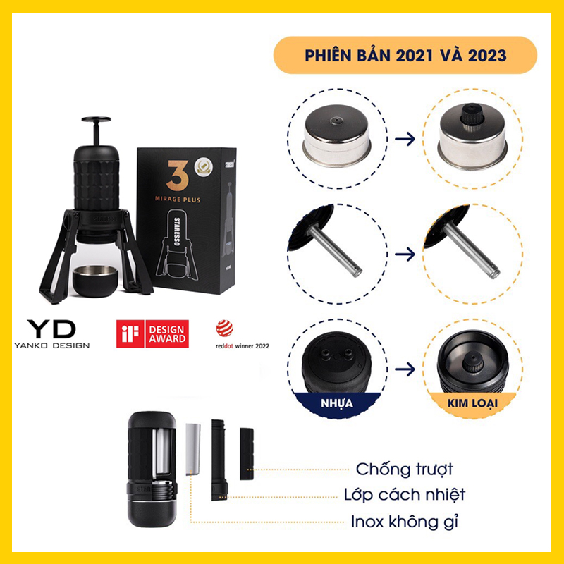 Staresso Mirage Plus - Máy Pha Cà Phê Cầm Tay - Hàng chính hãng Staresso