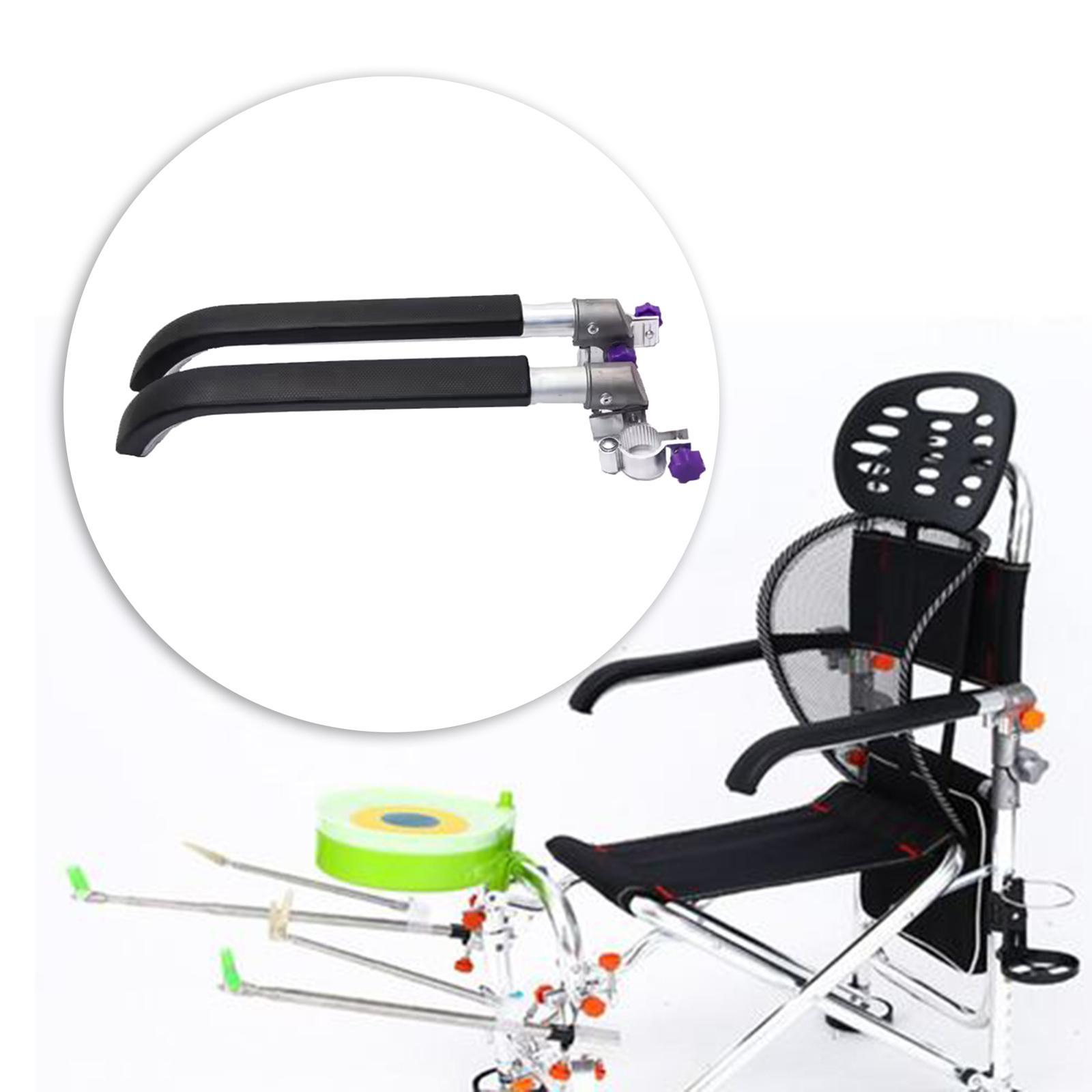 Fishing Chair Armrest Arm Rest Casual Sturdy Comfortable Metal Handrail Folding Chair Armrest for Fishing Beach Chairs Hiking